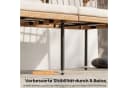 COSTWAY Balkonset 2-Sitzer Gartenbank Polyrattan mit Hartglastisch Bild 3