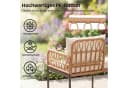 COSTWAY Balkonset 2-Sitzer Gartenbank Polyrattan mit Hartglastisch Bild 4