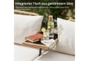 COSTWAY Balkonset 2-Sitzer Gartenbank Polyrattan mit Hartglastisch Bild 5