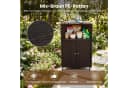 COSTWAY Garten-Geräteschrank Ecke Braun PE-Rattan Bild 1