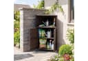 COSTWAY Garten-Geräteschrank Ecke Braun PE-Rattan Bild 2