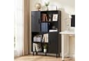 COSTWAY Bücherregal mit 2 Türen & 4 Regalen Schwarz/Braun Bild 1