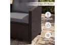 COSTWAY Balkonset 3-tlg. Rattan mit Kissen Grau/Schwarz Bild 4