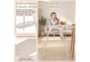 COSTWAY 4-in-1 Hochstuhl Blau/Khaki/Rosa mit verstellbarem Tablett Bild 5