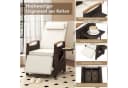 COSTWAY Gartenliege mit Liegefunktion, verstellbar, PE-Rattan & Akazienholz Bild 3