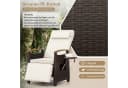 COSTWAY Gartenliege mit Liegefunktion, verstellbar, PE-Rattan & Akazienholz Bild 5
