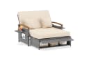 COSTWAY Loungebett 2-Personen Outdoor Rattan mit verstellbarer Rückenlehne Bild 2