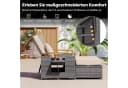 COSTWAY Loungebett 2-Personen Outdoor Rattan mit verstellbarer Rückenlehne Bild 3