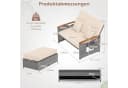 COSTWAY Loungebett 2-Personen Outdoor Rattan mit verstellbarer Rückenlehne Bild 5