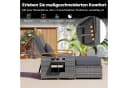 COSTWAY Loungebett 2-Personen Outdoor PE-Rattan mit verstellbarer Rückenlehne Bild 1