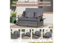 COSTWAY Loungebett 2-Personen Outdoor PE-Rattan mit verstellbarer Rückenlehne Bild 4