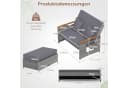COSTWAY Loungebett 2-Personen Outdoor PE-Rattan mit verstellbarer Rückenlehne Bild 5