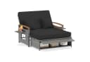 COSTWAY Loungebett Outdoor PE-Rattan 2-Personen mit verstellbarer Rückenlehne Bild 2