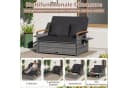 COSTWAY Loungebett Outdoor PE-Rattan 2-Personen mit verstellbarer Rückenlehne Bild 4