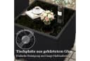 COSTWAY Balkonset 3-tlg. Schwarz PE-Rattan mit Kissen Bild 3
