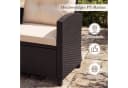 COSTWAY Balkonset 3-tlg. Schwarz PE-Rattan mit Kissen Bild 4