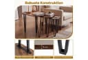 COSTWAY Beistelltisch 3er Set Braun Stahl Industrial Bild 4