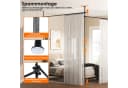 COSTWAY Raumteiler Gardinenstange flexibel verstellbar Schwarz Bild 1