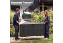 COSTWAY Auflagenbox Gartenbox Schwarz Wasserdicht Mit Abschließbarem Deckel Bild 3