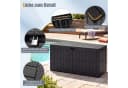 COSTWAY Auflagenbox Gartenbox Schwarz Wasserdicht Mit Abschließbarem Deckel Bild 5