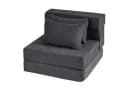 KOMFOTTEU Schlafsofa 3-in-1 Bodensofa Chenille Grau/Beige Bild 2