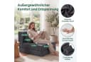 KOMFOTTEU Schlafsofa 3-in-1 Bodensofa Chenille Grau/Beige Bild 4
