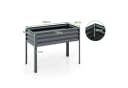 KOMFOTTEU Hochbeet Grau Metall mit Beinen & Drainage Bild 3