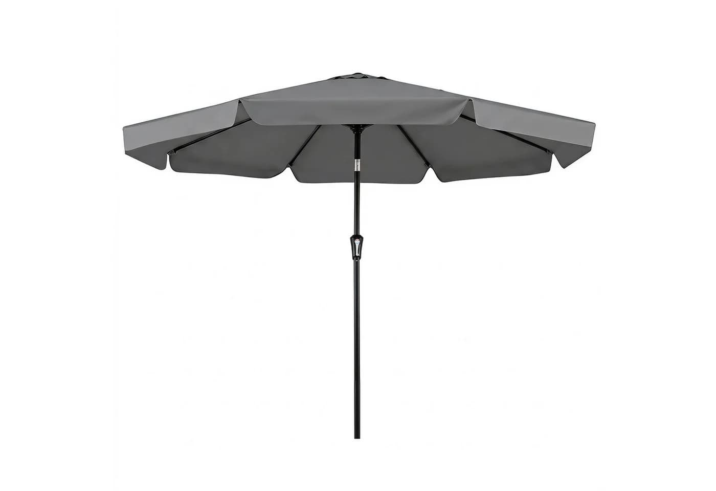 KOMFOTTEU Sonnenschirm neigbar mit Kurbel grau/beige - Bild 2