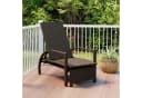 KOMFOTTEU Gartenliege Sonnenliege PE-Rattan Braun mit verstellbarer Rückenlehne Bild 1