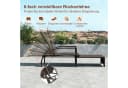 KOMFOTTEU Gartenliege Sonnenliege PE-Rattan Braun mit verstellbarer Rückenlehne Bild 3