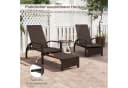 KOMFOTTEU Gartenliege Sonnenliege PE-Rattan Braun mit verstellbarer Rückenlehne Bild 4