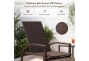 KOMFOTTEU Gartenliege Sonnenliege PE-Rattan Braun mit verstellbarer Rückenlehne Bild 5