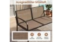 COSTWAY Gartenlounge-Set 3-tlg. Braun Metall mit Kissen Bild 4