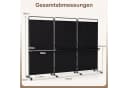 COSTWAY Paravent 3-teilig mit Regalen und Rollen Bild 5