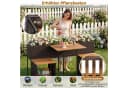 COSTWAY Balkonset mit Hochbeet, Tisch & 2 Stühlen PE-Rattan Bild 3
