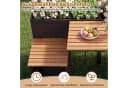 COSTWAY Balkonset mit Hochbeet, Tisch & 2 Stühlen PE-Rattan Bild 4
