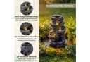 COSTWAY Zimmerbrunnen Schwarz mit LED-Beleuchtung und leiser Pumpe Bild 4