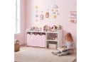 COSTWAY Kindertisch Rosa 2-in-1 Aktivitätstisch mit Stauraum Bild 5