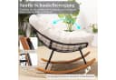 COSTWAY Loungesessel Schaukelsessel 2 Personen Beige Metall Bild 1