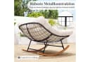 COSTWAY Loungesessel Schaukelsessel 2 Personen Beige Metall Bild 3