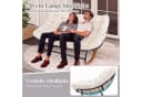 COSTWAY Loungesessel Schaukelsessel 2 Personen Beige Metall Bild 4