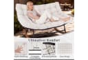 COSTWAY Loungesessel Schaukelsessel 2 Personen Beige Metall Bild 5