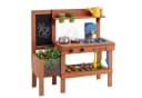 COSTWAY Outdoor-Spielküche Holz mit Pflanzkasten und Spülbecken Bild 2