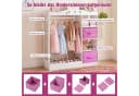 COSTWAY Kleiderständer Kindergarderobe mit Spiegel Rosa/Weiß Bild 3