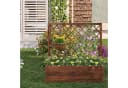 COSTWAY Blumenkasten Hochbeet mit Rankgitter Braun Kiefernholz Bild 1