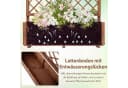 COSTWAY Blumenkasten Hochbeet mit Rankgitter Braun Kiefernholz Bild 5