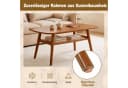 COSTWAY Couchtisch Holz Braun mit Ablage Bild 3
