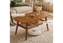 COSTWAY Couchtisch Holz Braun mit Ablage Bild 4