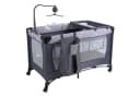 COSTWAY Beistellbett 3 in 1 Reisebett Grau Klappbar mit Matratze Bild 2