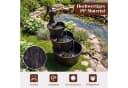 COSTWAY 3-stufiger Gartenbrunnen Wasserspiel mit Pumpe Antikbronze Bild 1